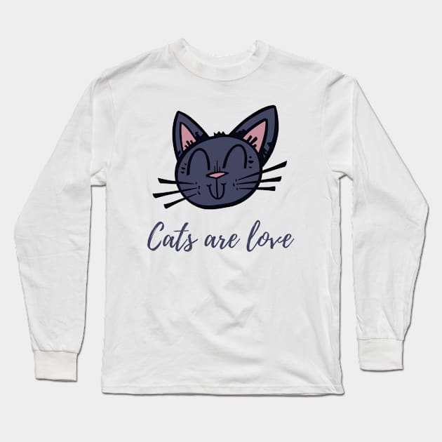 Cats are love Long Sleeve T-Shirt by Purrfect Shop